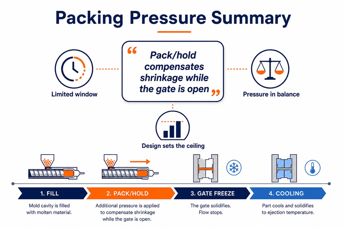 Injection Molding Packing Pressure Summary